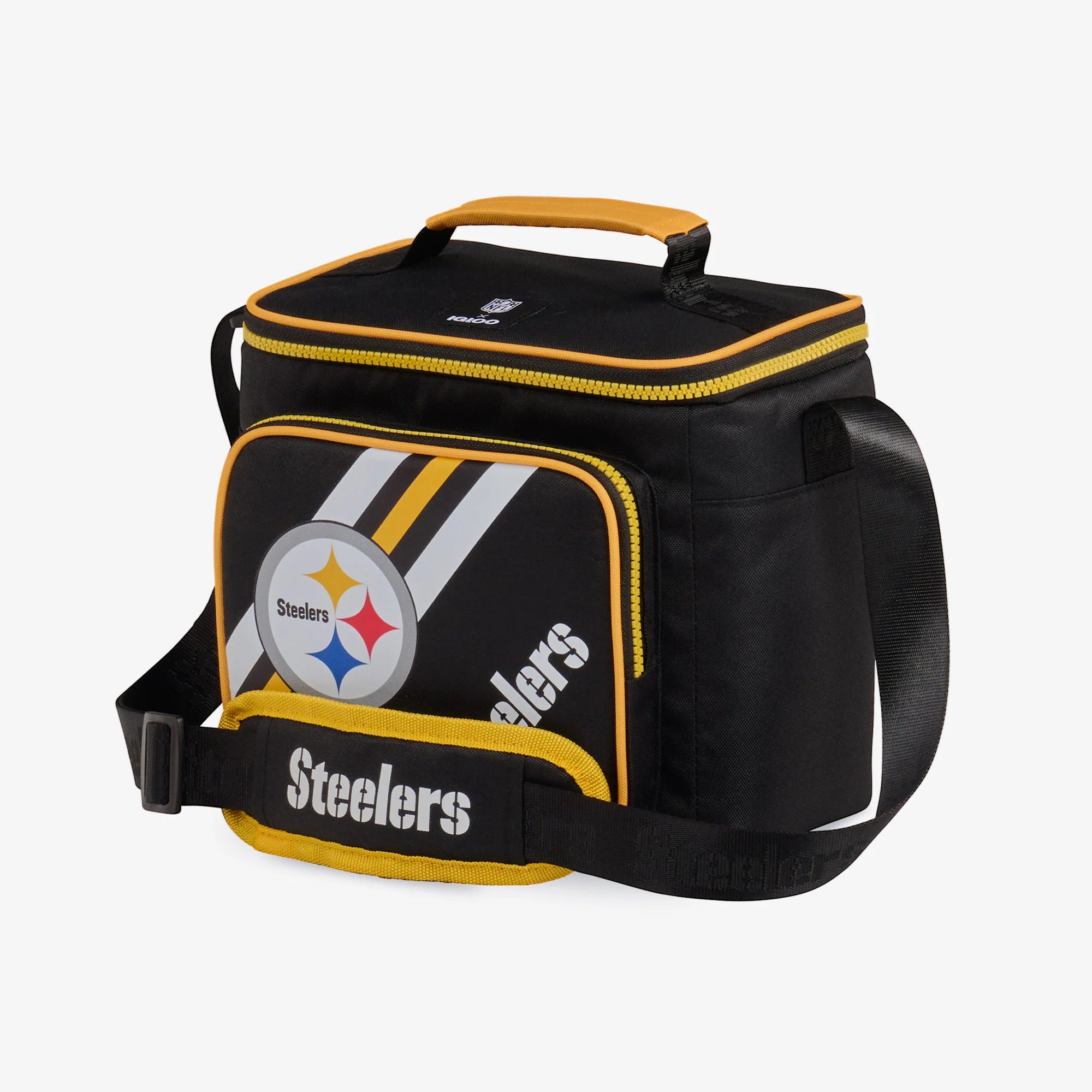 Igloo Portable Cooler Durable Cooler Pittsburgh Steelers Square Lunch Cooler Bag - Image 2