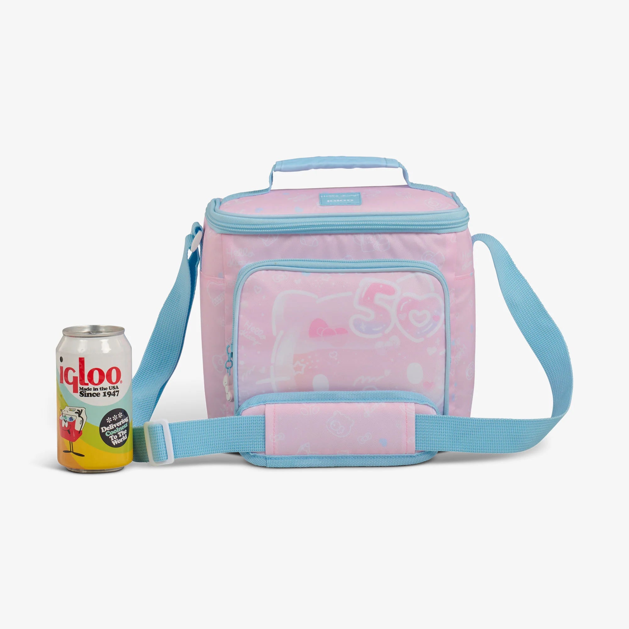Igloo Portable Cooler Durable Cooler Hello Kitty? 50th Anniversary Square Lunch Cooler Bag - Image 7