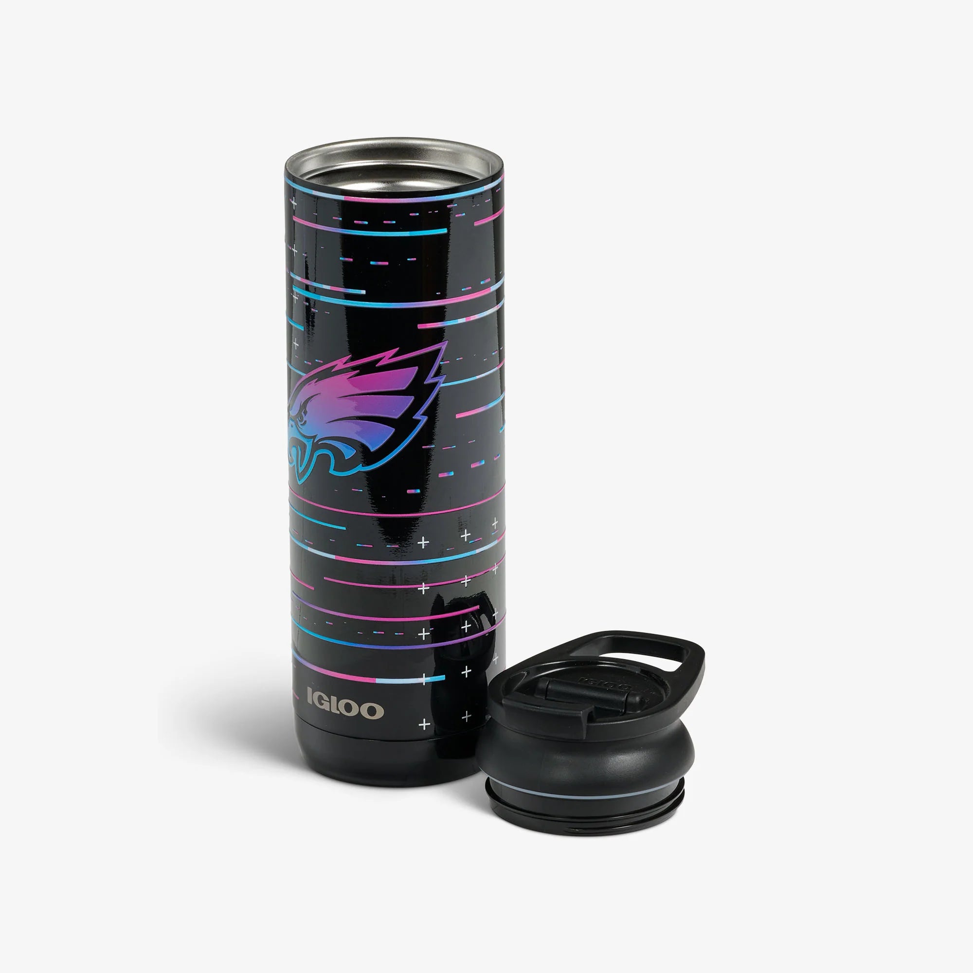Igloo Travel Durable Cooler NFL Neon Philadelphia Eagles 20 Oz Flip Flip'n'Sip Sip Tumbler - Image 3